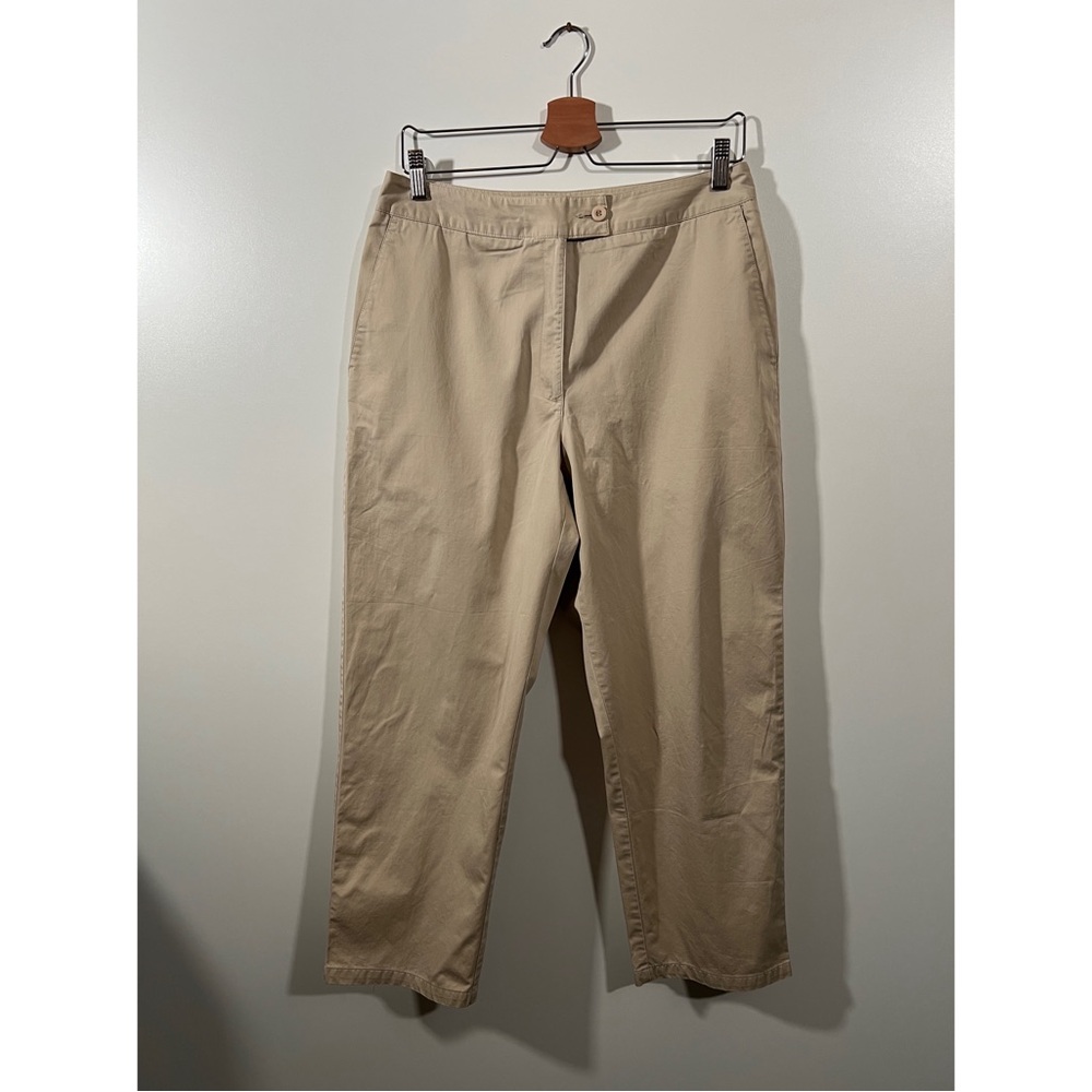 Liz Sport 90’s Lightweight Cotton Pants Size 12 Khaki Chinos